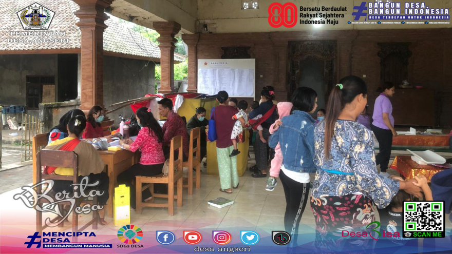 Kegiatan Pos Pelayanan Terpadu (Posyandu) Integrasi Layanan Primer (ILP) dan Puskesmas Keliling, Bulan September 2025 di Banjar Dinas Angseri dan Angseri Kelod